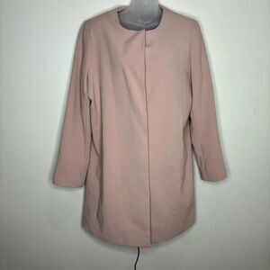 Lauren Ralph Lauren Dress Jacket Over Coat Blush Pink Snap Buttons size medium